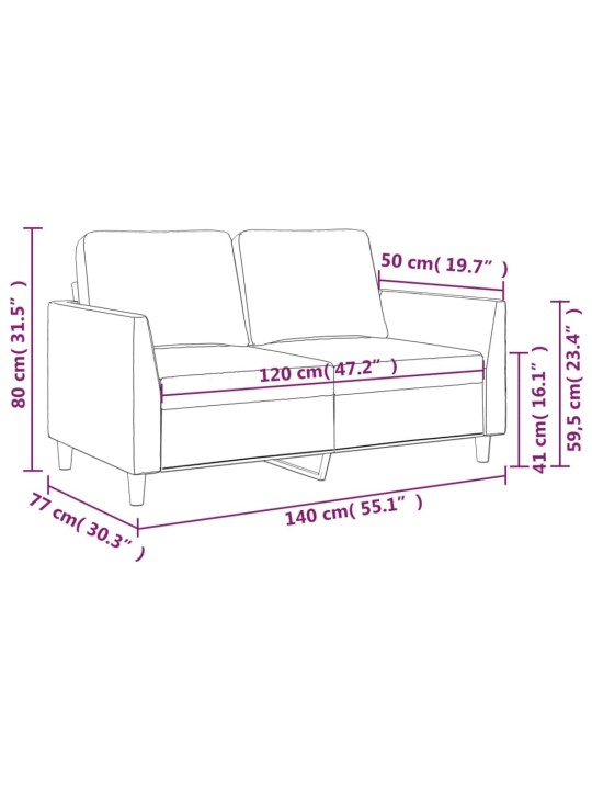 Divvietīgs dīvāns, pelēks, 120 cm, mākslīgā āda