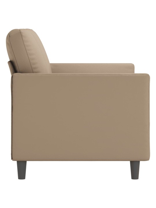 Divvietīgs dīvāns, kapučīno krāsa, 120 cm, mākslīgā āda