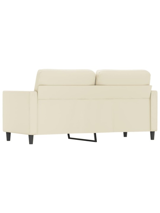Divvietīgs dīvāns, krēmkrāsas, 140 cm, mākslīgā āda