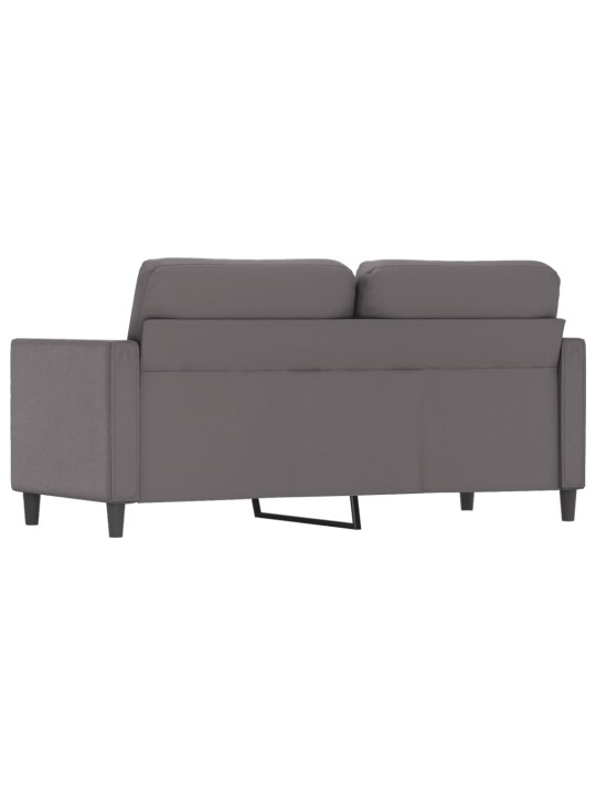 Divvietīgs dīvāns, pelēks, 140 cm, mākslīgā āda