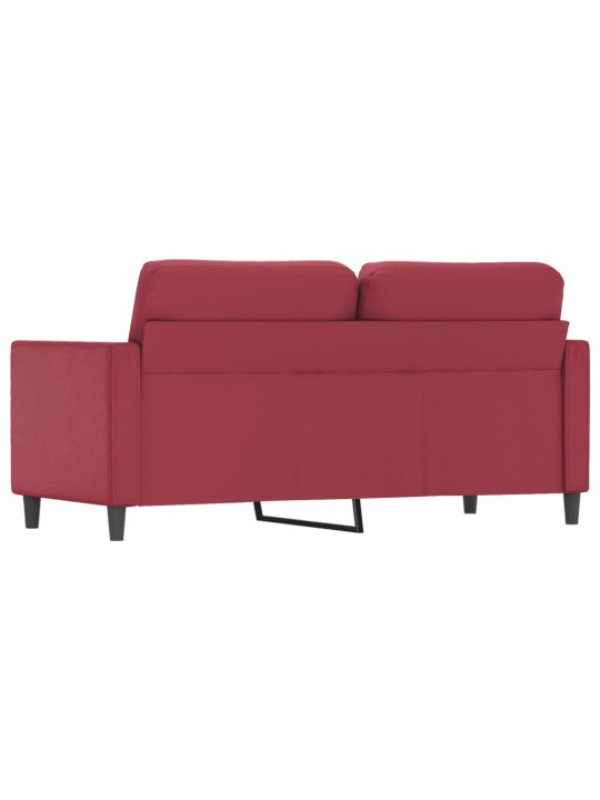 Divvietīgs dīvāns, vīnsarkans, 140 cm, mākslīgā āda