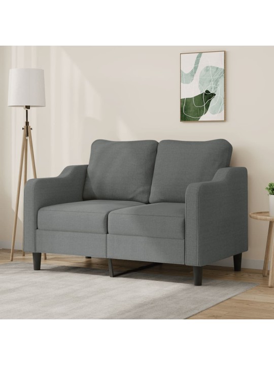 Divvietīgs dīvāns, tumši pelēks audums, 120 cm