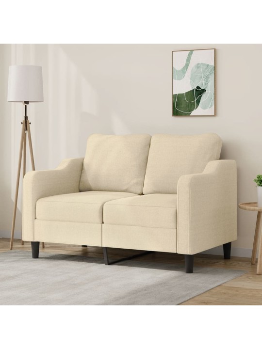 Divvietīgs dīvāns, krēmkrāsas audums, 120 cm