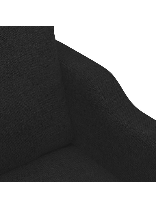 Divvietīgs dīvāns, melns audums, 120 cm