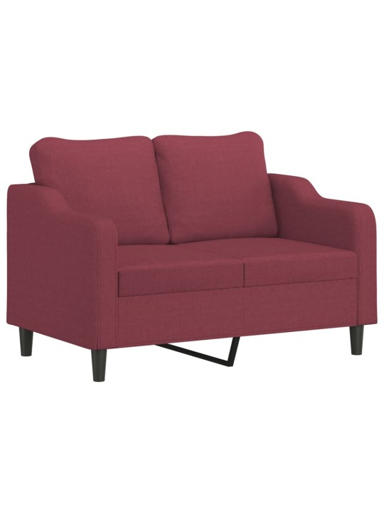 Divvietīgs dīvāns, vīnsarkans audums, 120 cm