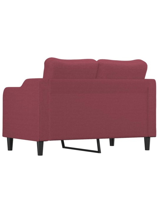 Divvietīgs dīvāns, vīnsarkans audums, 120 cm