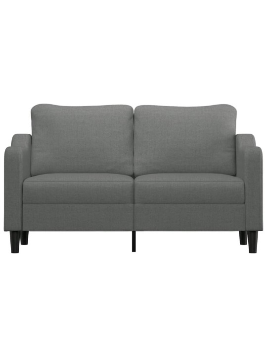 Divvietīgs dīvāns, tumši pelēks audums, 140 cm