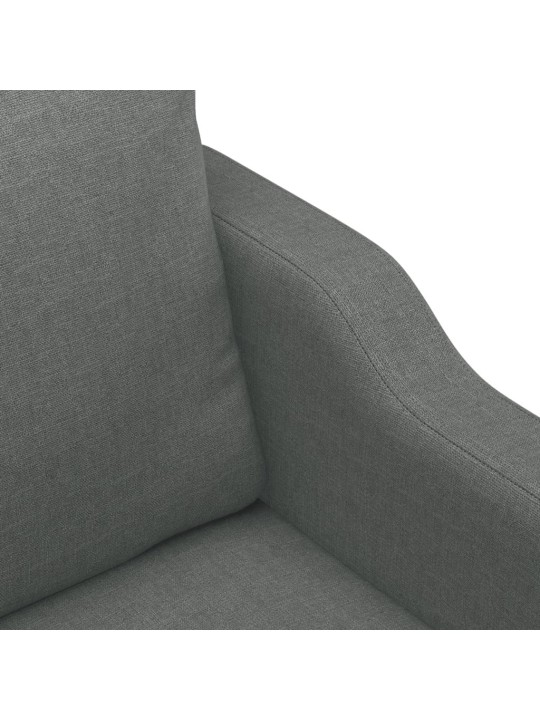 Divvietīgs dīvāns, tumši pelēks audums, 140 cm
