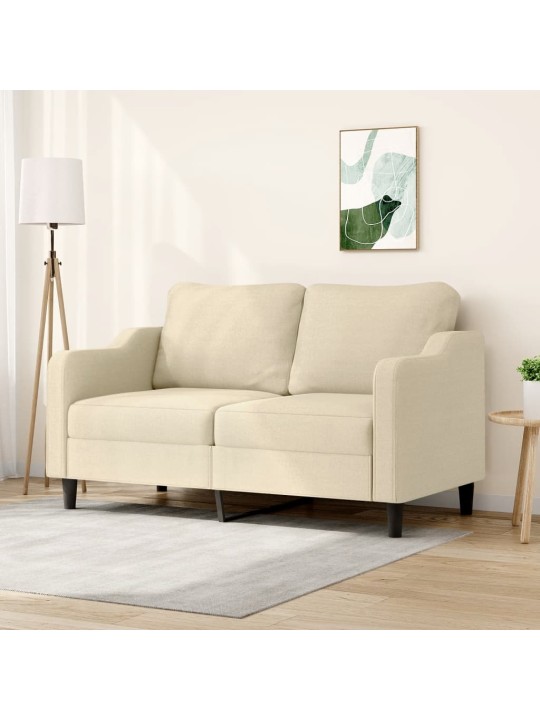 Divvietīgs dīvāns, krēmkrāsas audums, 140 cm