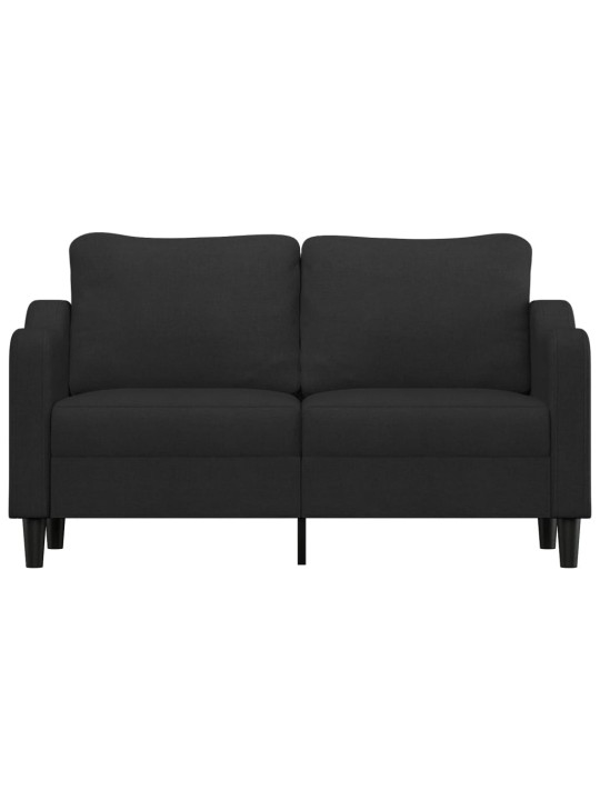 Divvietīgs dīvāns, melns audums, 140 cm