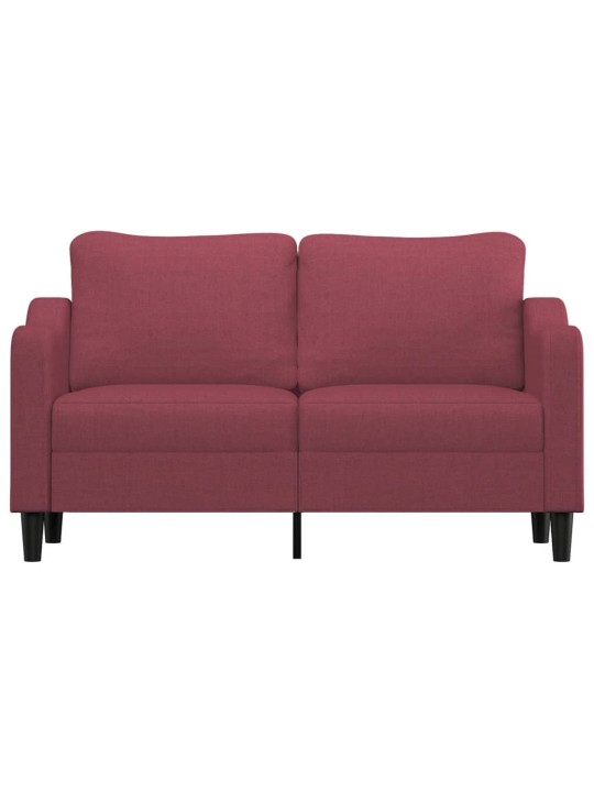 Divvietīgs dīvāns, vīnsarkans audums, 140 cm