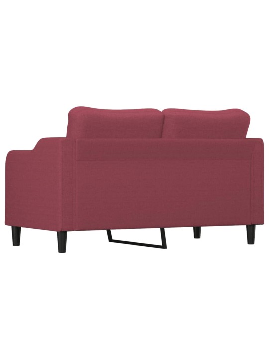 Divvietīgs dīvāns, vīnsarkans audums, 140 cm