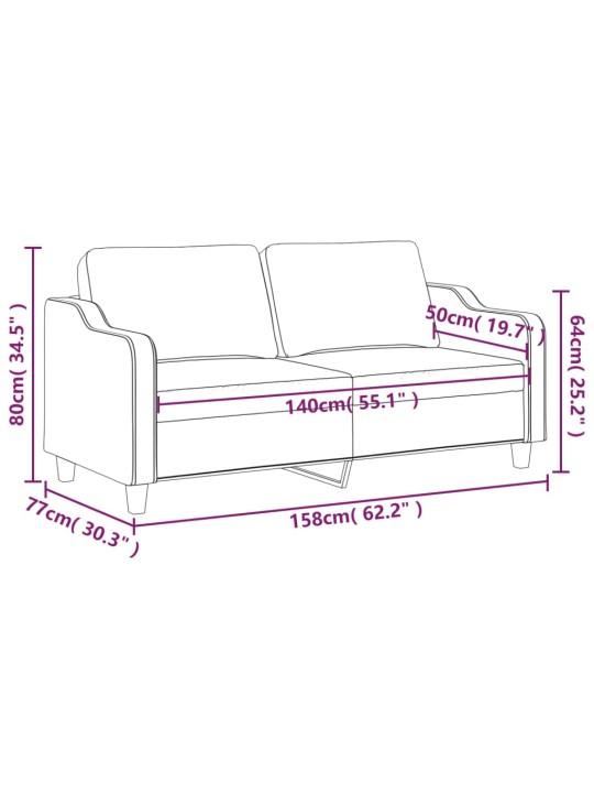 Divvietīgs dīvāns, vīnsarkans audums, 140 cm