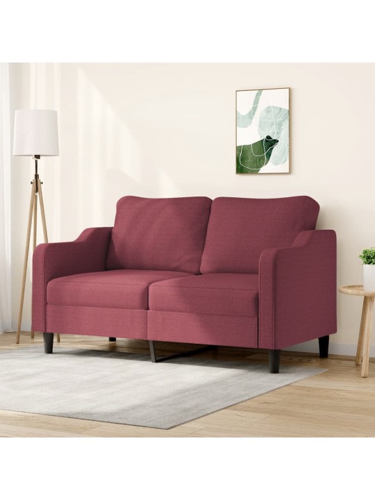 Divvietīgs dīvāns, vīnsarkans audums, 140 cm