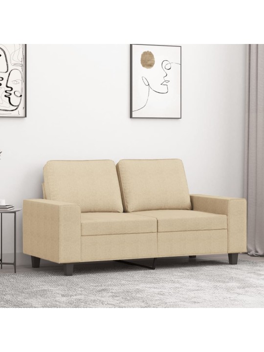 Divvietīgs dīvāns, krēmkrāsas audums, 120 cm