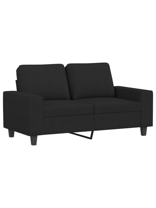 Divvietīgs dīvāns, melns audums, 120 cm