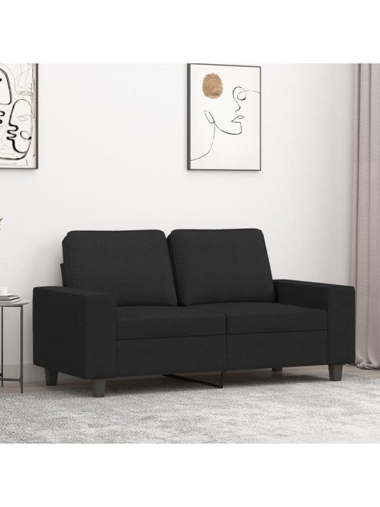 Divvietīgs dīvāns, melns audums, 120 cm