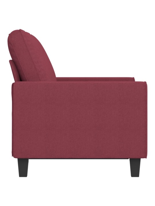 Divvietīgs dīvāns, vīnsarkans audums, 120 cm