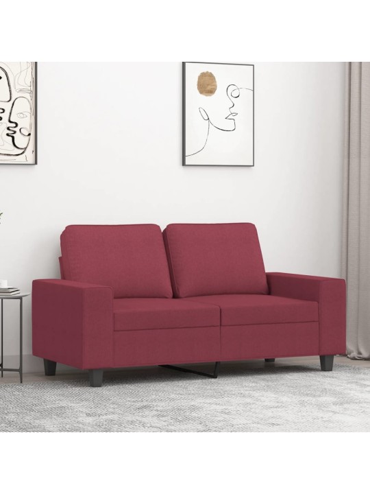 Divvietīgs dīvāns, vīnsarkans audums, 120 cm