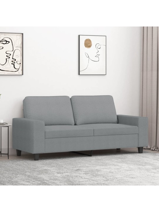 Divvietīgs dīvāns, tumši pelēks audums, 140 cm