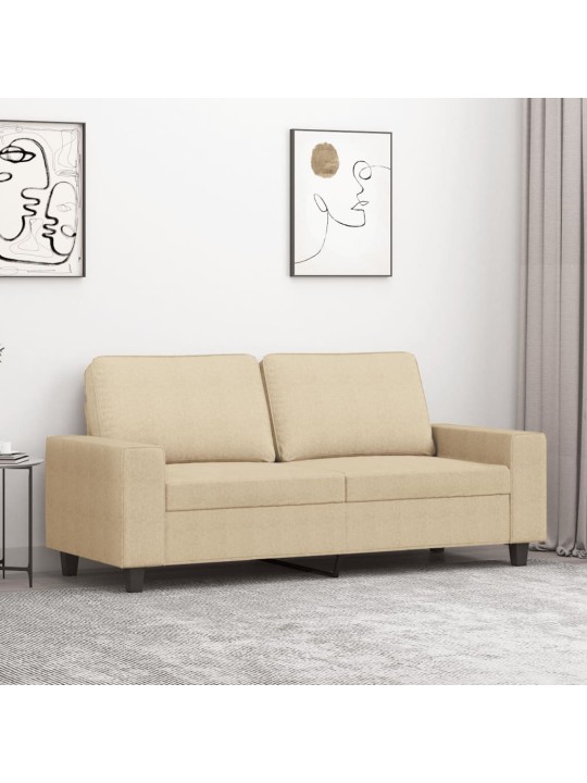 Divvietīgs dīvāns, krēmkrāsas audums, 140 cm