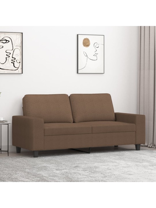 Divvietīgs dīvāns, brūns audums, 140 cm