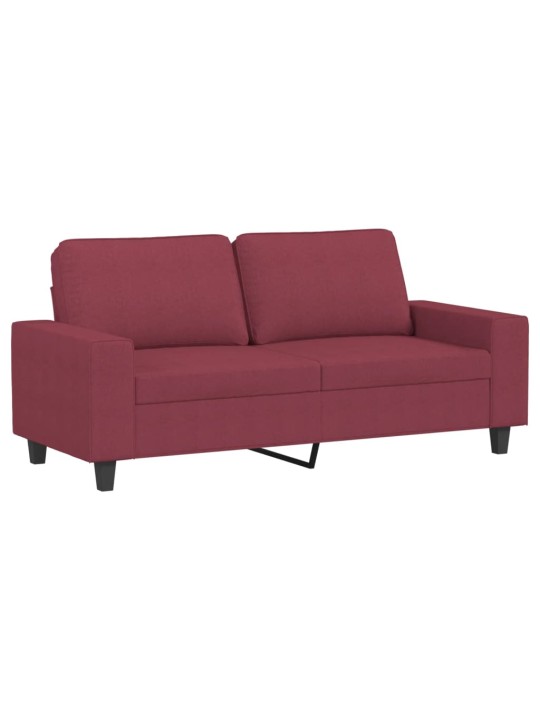 Divvietīgs dīvāns, vīnsarkans audums, 140 cm