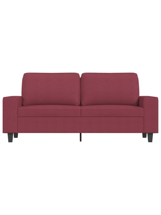 Divvietīgs dīvāns, vīnsarkans audums, 140 cm