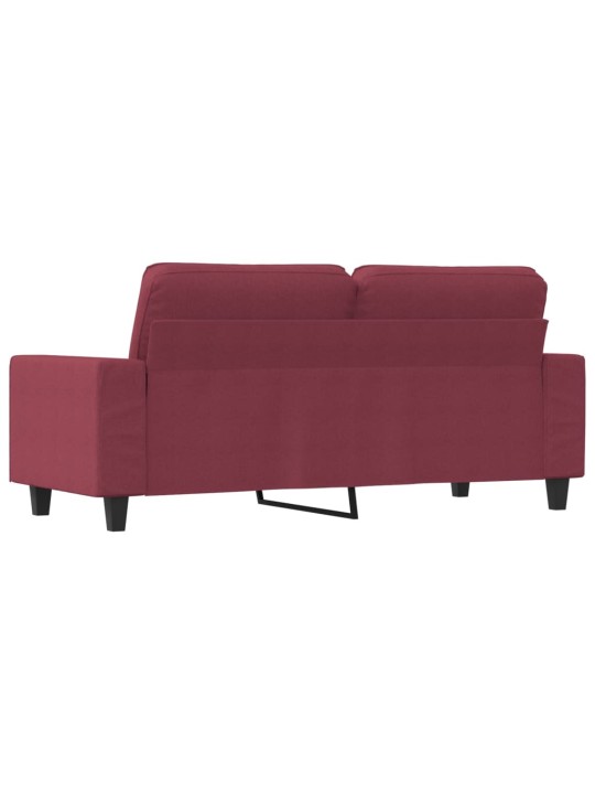 Divvietīgs dīvāns, vīnsarkans audums, 140 cm