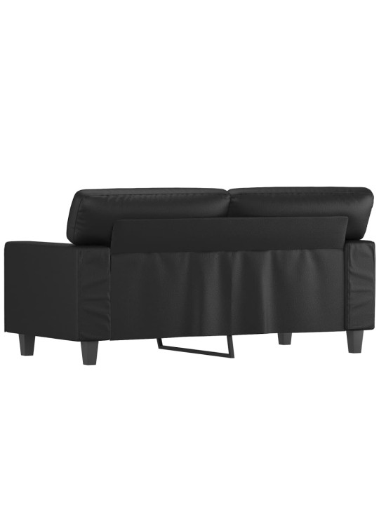 Divvietīgs dīvāns, melns, 120 cm, mākslīgā āda