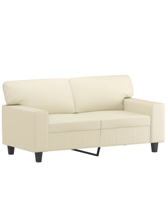 Divvietīgs dīvāns, krēmkrāsas, 120 cm, mākslīgā āda