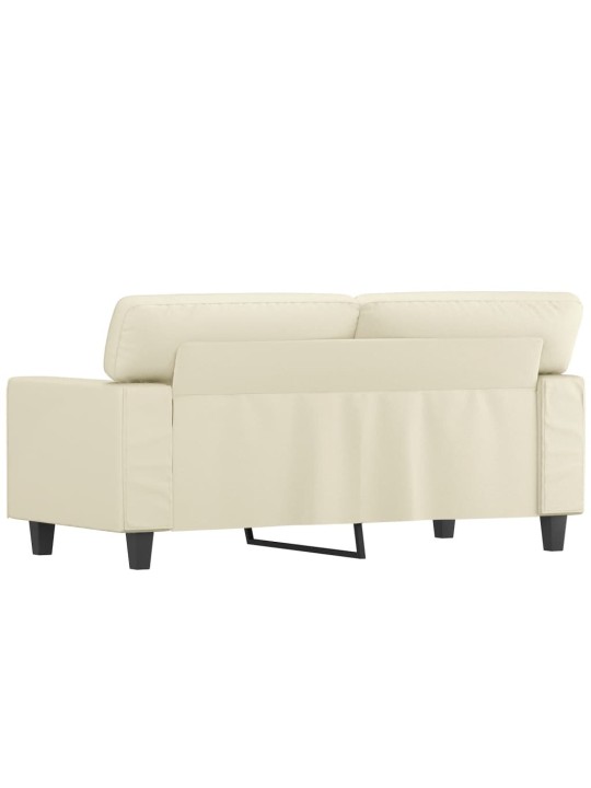 Divvietīgs dīvāns, krēmkrāsas, 120 cm, mākslīgā āda