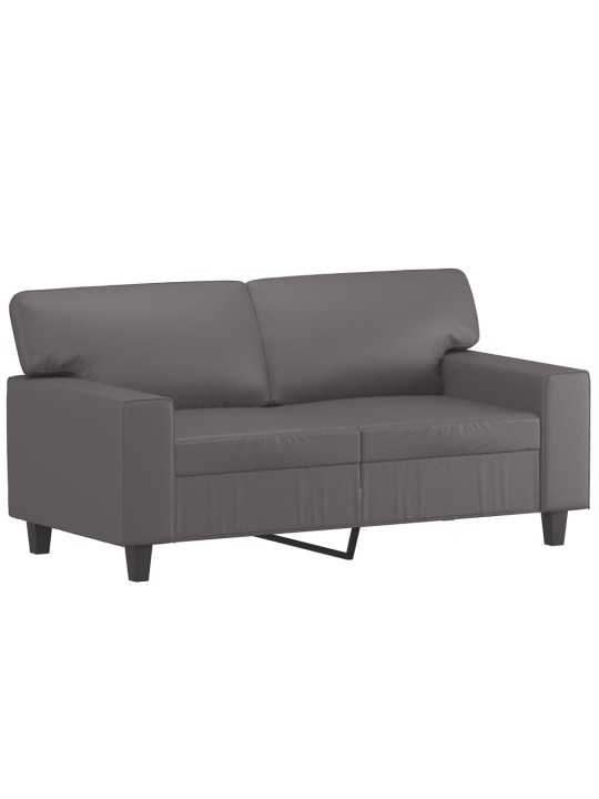Divvietīgs dīvāns, pelēks, 120 cm, mākslīgā āda