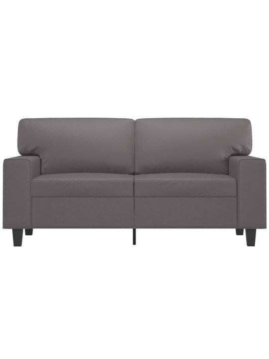 Divvietīgs dīvāns, pelēks, 120 cm, mākslīgā āda