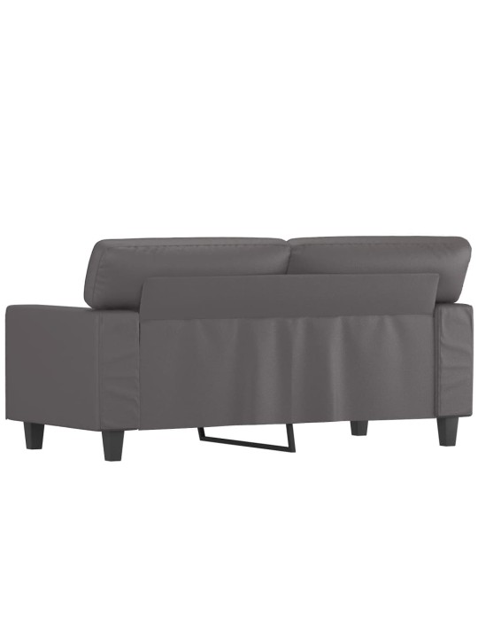 Divvietīgs dīvāns, pelēks, 120 cm, mākslīgā āda