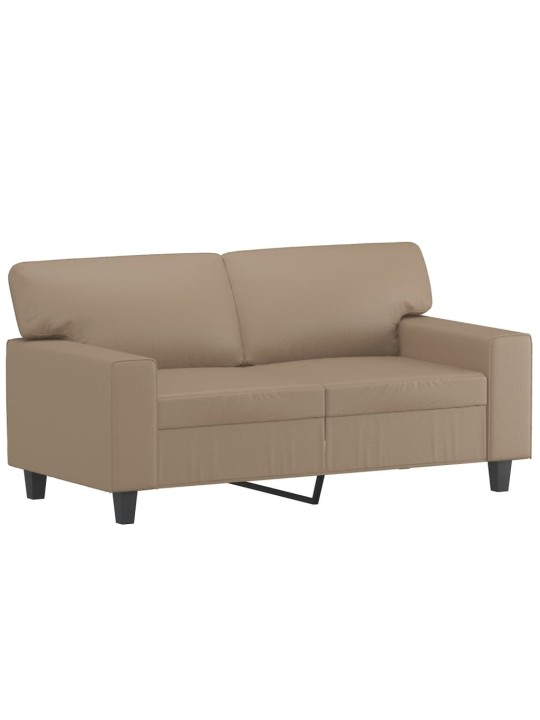 Divvietīgs dīvāns, kapučīno krāsa, 120 cm, mākslīgā āda