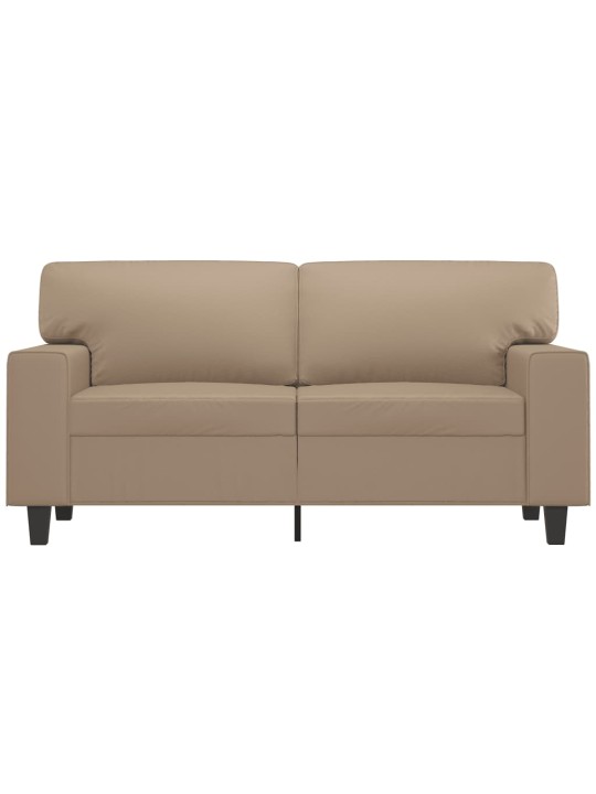 Divvietīgs dīvāns, kapučīno krāsa, 120 cm, mākslīgā āda