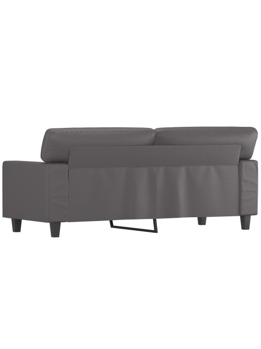 Divvietīgs dīvāns, pelēks, 140 cm, mākslīgā āda