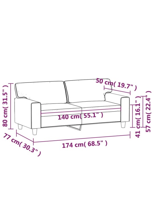 Divvietīgs dīvāns, vīnsarkans, 140 cm, mākslīgā āda