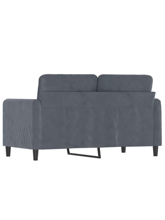 Divvietīgs dīvāns, tumši pelēks, 120 cm, samts
