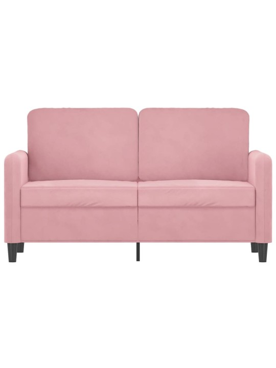 Divvietīgs dīvāns, rozā, 120 cm, samts