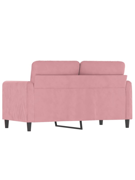 Divvietīgs dīvāns, rozā, 120 cm, samts