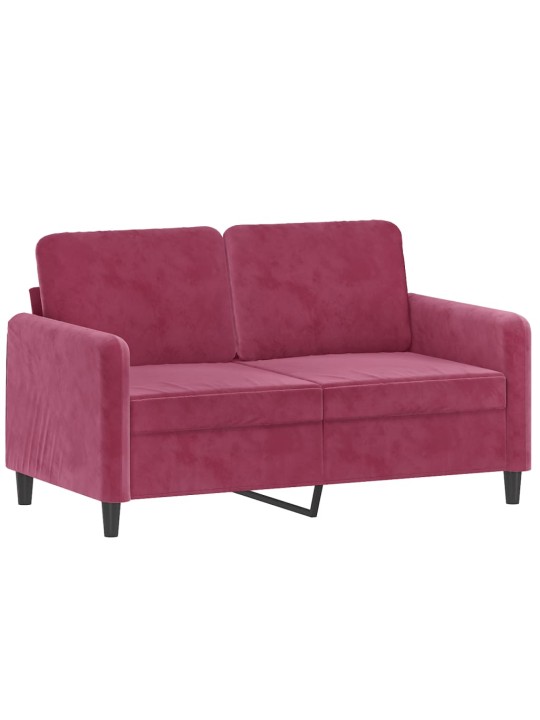 Divvietīgs dīvāns, vīnsarkans, 120 cm, samts