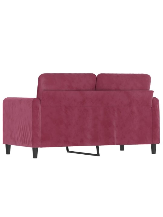 Divvietīgs dīvāns, vīnsarkans, 120 cm, samts