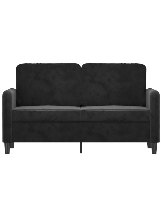 Divvietīgs dīvāns, melns, 120 cm, samts