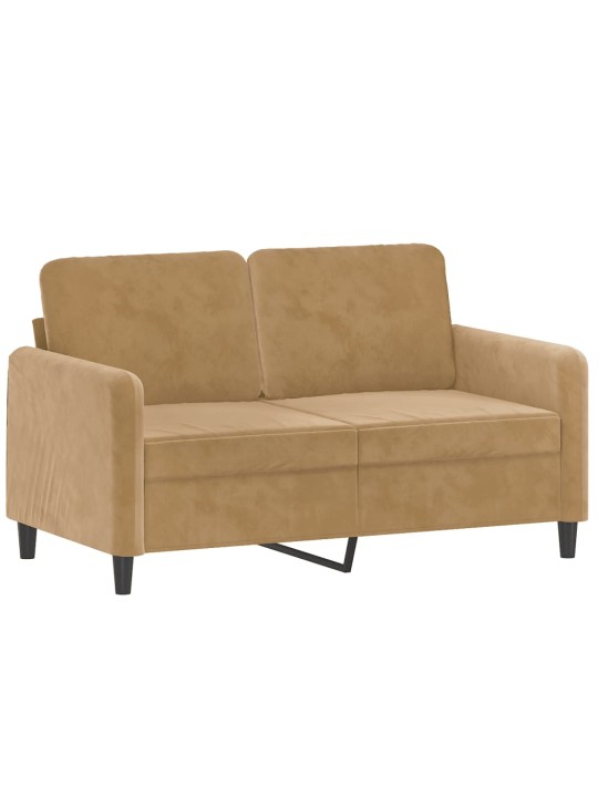 Divvietīgs dīvāns, brūns, 120 cm, samts