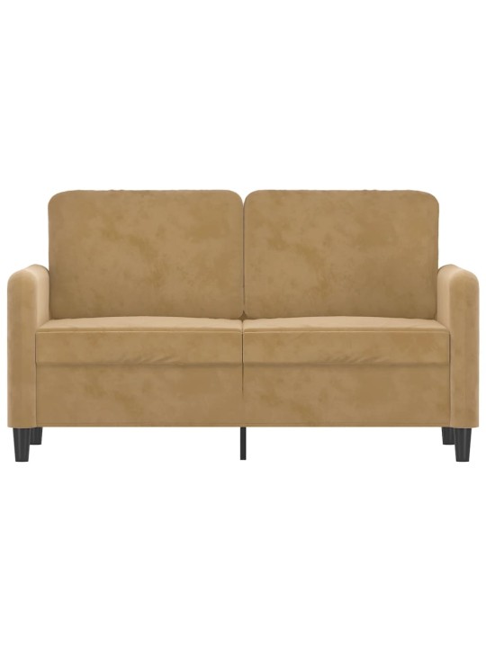 Divvietīgs dīvāns, brūns, 120 cm, samts