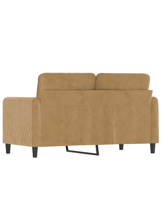 Divvietīgs dīvāns, brūns, 120 cm, samts