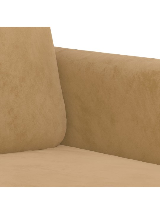 Divvietīgs dīvāns, brūns, 120 cm, samts