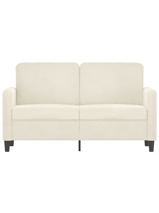 Divvietīgs dīvāns, krēmkrāsas, 120 cm, samts